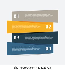 Vector colorful info graphics for your business presentations. Can be used for info graphics, graphic or website layout vector, numbered banners, diagram, horizontal cutout lines, web design.
