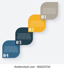 Vector colorful info graphics for your business presentations. Can be used for info graphics, graphic or website layout vector, numbered banners, diagram, horizontal cutout lines, web design.