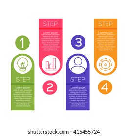 Vector colorful info graphics for your business presentations. Can be used for info graphics, graphic or website layout vector, numbered banners, diagram, web design.