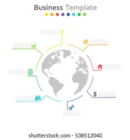 Vector colorful info graphics for your business presentations. Can be used for info graphics, graphic or website layout vector, numbered banners, diagram, horizontal cutout lines, web design.