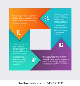 Vector colorful info graphics for your business presentations. Can be used  website layout, numbered banners, diagram, horizontal cutout lines, web design.