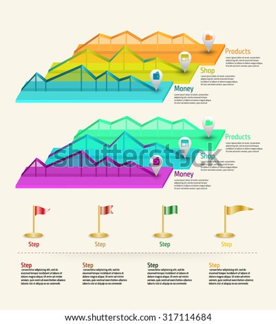 Vector colorful info graphics for your business presentations. Can be used for info graphics, graphic or website layout vector, numbered banners, diagram, web design.