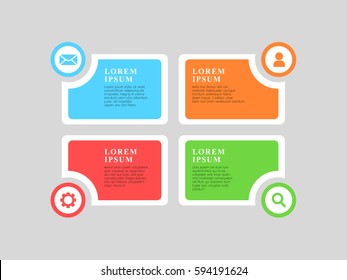 Vector colorful infographic. Isolated on grey