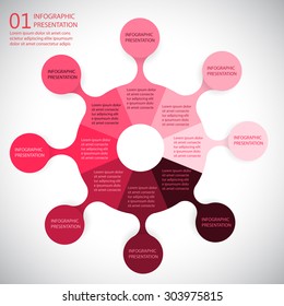 vector colorful infographics for presentations. can be used for business, marketing templates and graphics. metaball identity branding backdrop