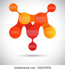 vector colorful infographics for presentations. can be used for business, marketing templates and graphics. metaball identity branding backdrop