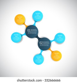 vector colorful infographics for presentations. can be used for business, marketing template charts and graphics. metaball identity branding backdrop