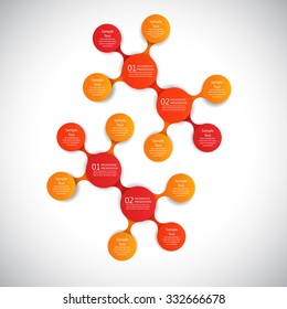 vector colorful infographics for presentations. can be used for business, marketing template charts and graphics. metaball identity branding backdrop