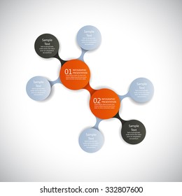 vector colorful infographics for presentations. can be used for business, marketing template charts and graphics. metaball identity branding backdrop