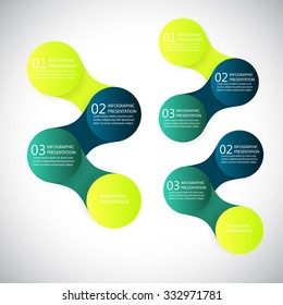 vector colorful infographics for presentations. can be used for business, marketing template charts and graphics. metaball identity branding backdrop