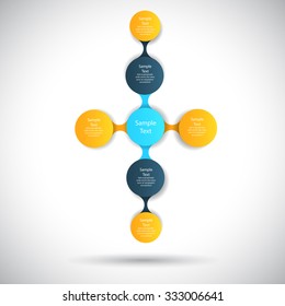 vector colorful infographics for presentations. can be used for business, marketing template charts and graphics. metaball identity branding backdrop