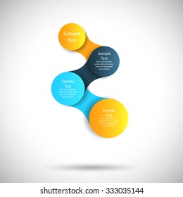 vector colorful infographics for presentations. can be used for business, marketing template charts and graphics. metaball identity branding backdrop