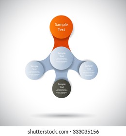 vector colorful infographics for presentations. can be used for business, marketing template charts and graphics. metaball identity branding backdrop
