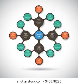 vector colorful infographics for presentations. can be used for business, marketing template charts and graphics. metaball identity branding backdrop