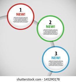 Vector colorful information buttons schema with place for your text