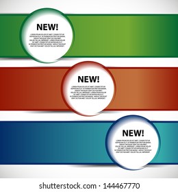 Vector colorful information labels with place for your text