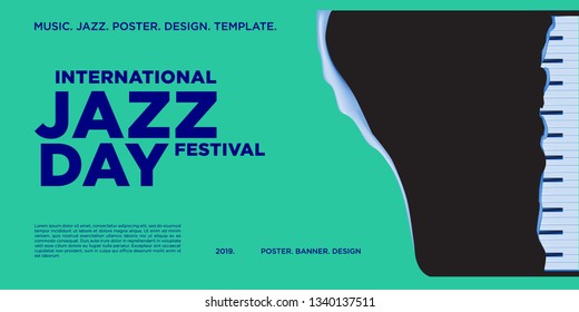 Vector colorful international jazz day poster and banner
