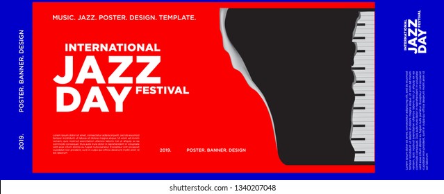 Vector colorful international jazz day poster and banner
