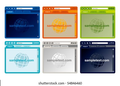 Vector colorful Internet browser