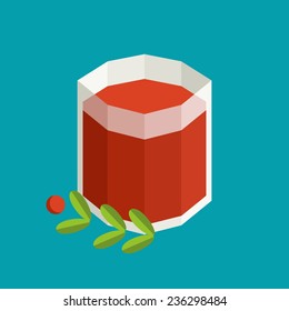 Vector colorful isometric alcohol drink decorated for christmas 