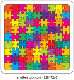 Vector Colorful Jigsaw Puzzle
