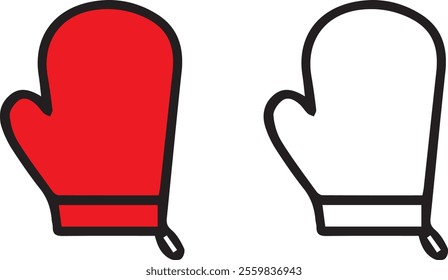 vector colorful kitchen gloves, gloves, textile drawings