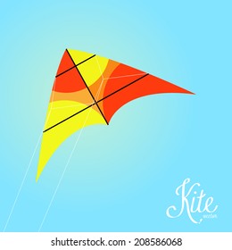 Vector Colorful Kite Isolated On Background