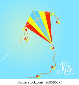 Vector Colorful Kite Isolated On Background