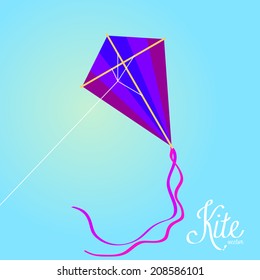 Vector Colorful Kite Isolated On Background