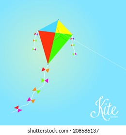 Vector Colorful Kite Isolated On Background