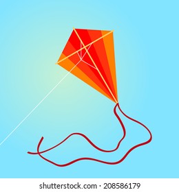 Vector Colorful Kite Isolated On Background