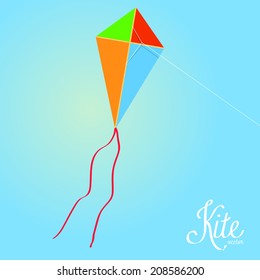 Vector Colorful Kite Isolated On Background