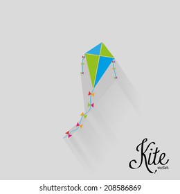 Vector Colorful Kite Isolated On Background