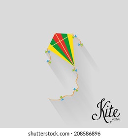 Vector Colorful Kite Isolated On Background