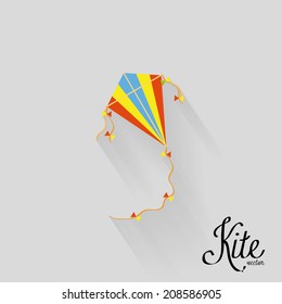 Vector Colorful Kite Isolated On Background