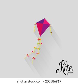 Vector Colorful Kite Isolated On Background
