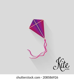 Vector Colorful Kite Isolated On Background