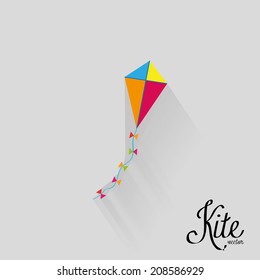 Vector Colorful Kite Isolated On Background