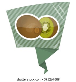 Vector colorful kiwi icon