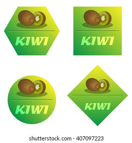 Vector colorful kiwi icon