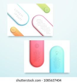 Vector Colorful Landscape Page Template Layout