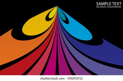 Vector colorful lattice background illustration - Abstract curved rainbow colorful background template