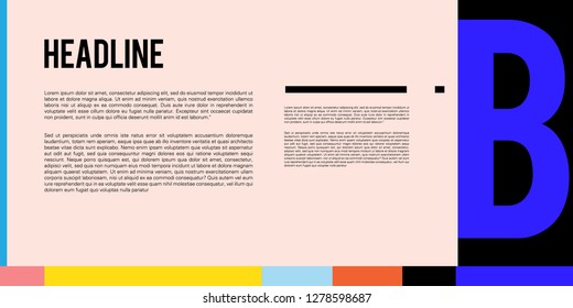 Vector Colorful Layout  Design Template for Brochure  website  and Company Profile