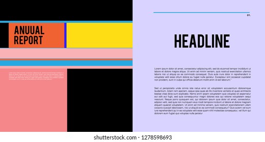 Vector Colorful Layout  Design Template for Brochure  website  and Company Profile