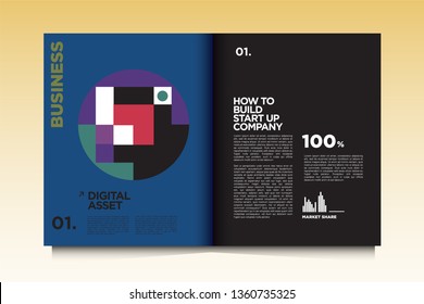 vector colorful layout design template for digital startup and business
