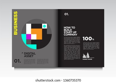 vector colorful layout design template for digital startup and business
