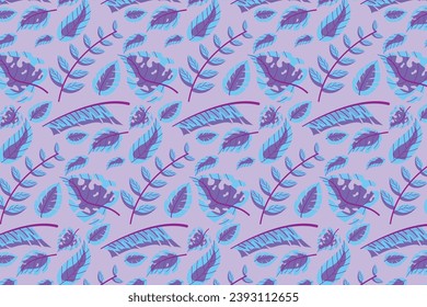 vector colorful leaves background with random layout