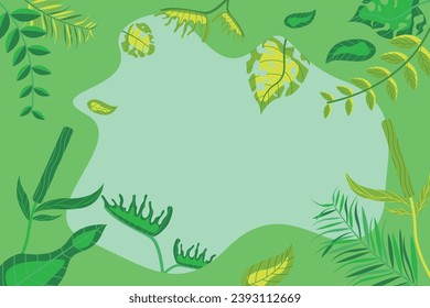 vector colorful leaves background with random layout