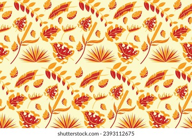 vector colorful leaves background with random layout