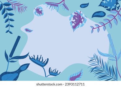 vector colorful leaves background with random layout