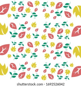 vector of colorful leaves pattern